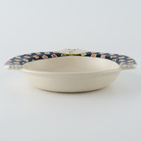 作家 島田文 クマ皿 花柄 C