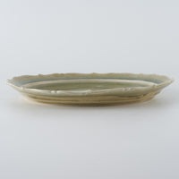 作家 宮田竜司 灰釉 稜花リム皿(大) 作家 宮田竜司 陶磁器作家もの