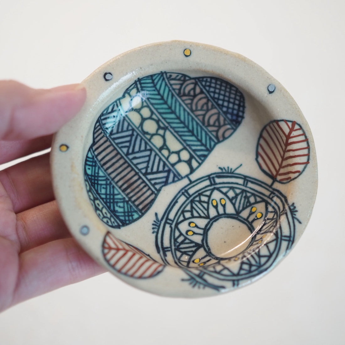 作家 加藤喜道 小皿 8.5 E