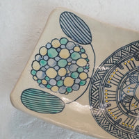 作家 加藤喜道 二彩皿 大 F