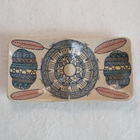 作家 加藤喜道 二彩皿 大 J