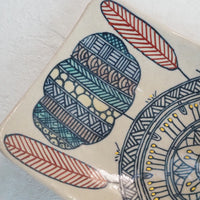 作家 加藤喜道 二彩皿 大 J