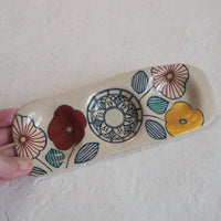 作家 加藤喜道 三彩皿 小 A