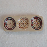 作家 加藤喜道 三彩皿 小 B