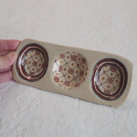 作家 加藤喜道 三彩皿 小 B