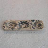 作家 加藤喜道 三彩皿 小 D