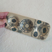 作家 加藤喜道 三彩皿 小 D