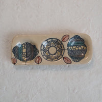 作家 加藤喜道 三彩皿 小 E