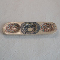 作家 加藤喜道 三彩皿 大 F