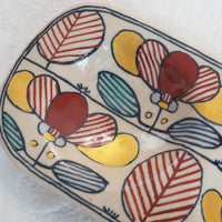 作家 加藤喜道 三彩皿 大 H