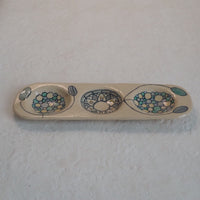 作家 加藤喜道 三彩皿 大 I