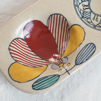 作家 加藤喜道 三彩皿 大 J 作家 加藤喜道 陶磁器作家もの