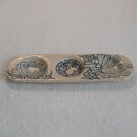 作家 加藤喜道 三彩皿 大 L