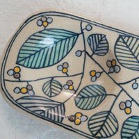 作家 加藤喜道 三彩皿 大 N