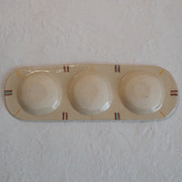 作家 加藤喜道 三彩皿 大 O