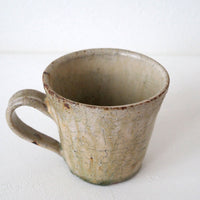 作家 中村哲雄 ヒビ緑釉 マグカップ 作家 中村哲雄 陶磁器作家もの