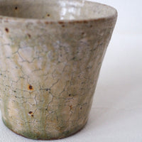 作家 中村哲雄 ヒビ緑釉 フリーカップ 作家 中村哲雄 陶磁器作家もの