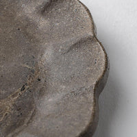 津軽金山焼 黒ひだすき フラワーソーサー 津軽金山焼 津軽金山焼