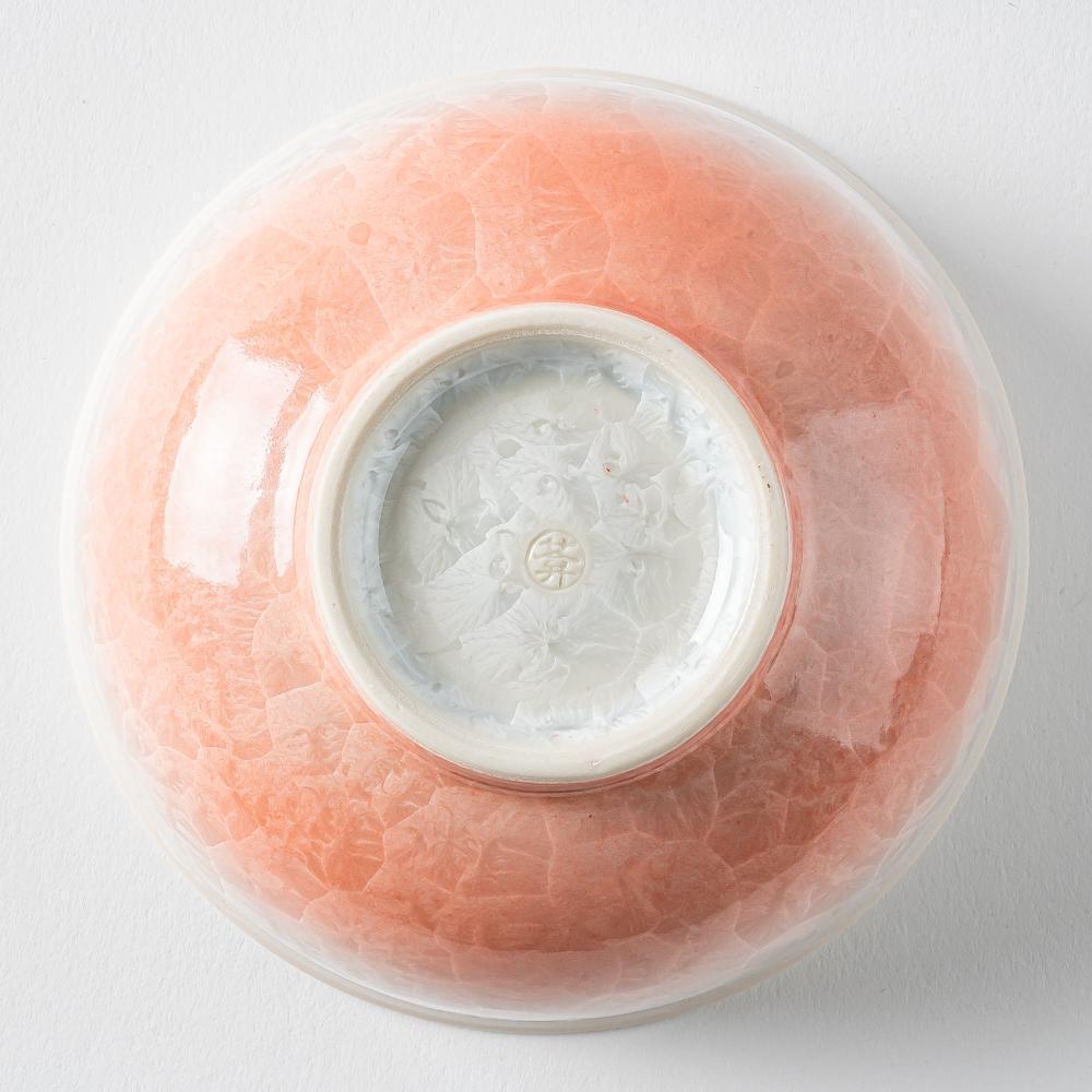 京焼・清水焼 陶あん 花結晶 ご飯茶碗 大（桃白） ¥5,500 大人の焼き物