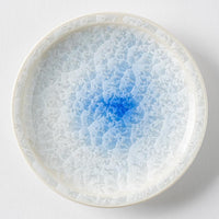 京焼・清水焼 陶あん 花結晶 小皿 丸平皿(青白) 京焼・清水焼 陶あん 京焼・清水焼