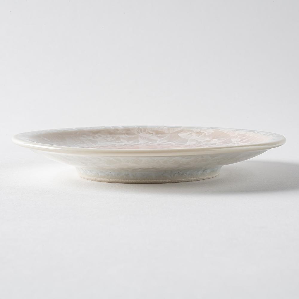 京焼・清水焼 陶あん 花結晶 小皿 丸平皿（桃白） ¥3,520 大人の