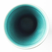 昇陽窯 碧 しのぎフリーカップ 丹波焼 昇陽窯 丹波焼