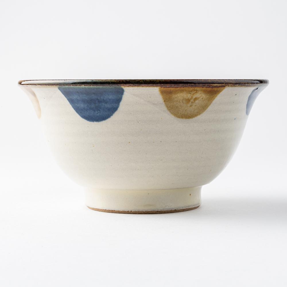 やちむん 陶眞窯 4寸マカイ 染付 ドット(ゴスアメ) やちむん 陶眞窯 やちむん