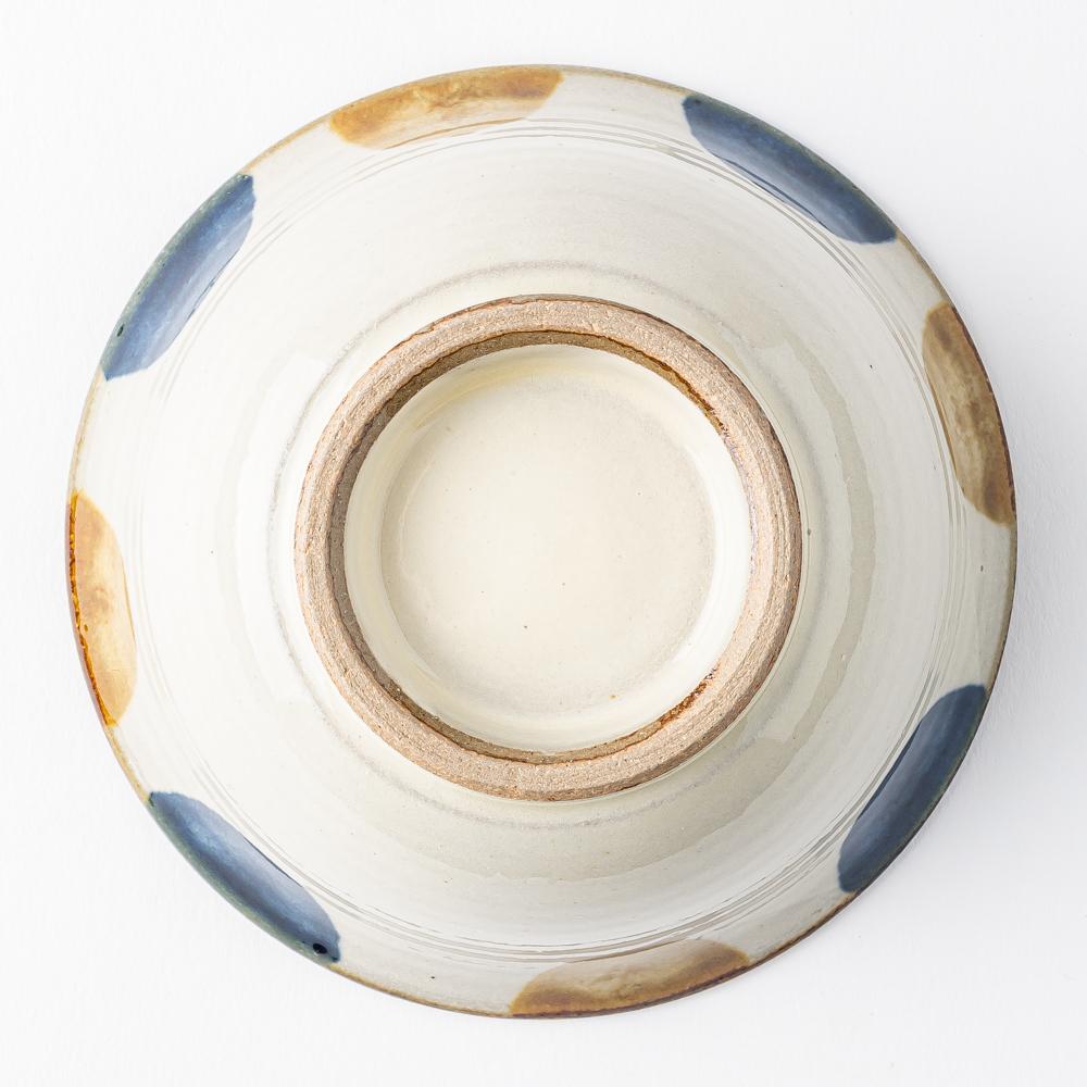 やちむん 陶眞窯 4寸マカイ 染付 ドット(ゴスアメ) やちむん 陶眞窯 やちむん