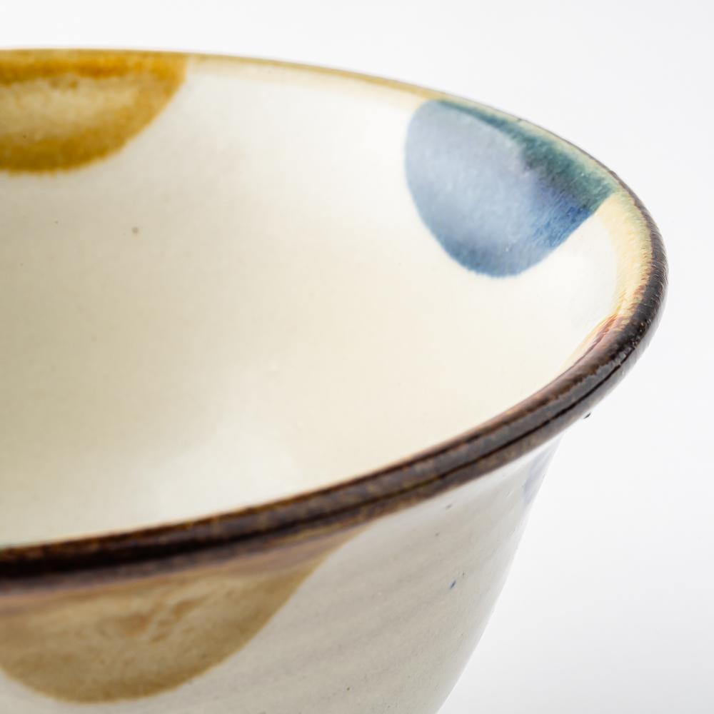 やちむん 陶眞窯 4寸マカイ 染付 ドット(ゴスアメ) やちむん 陶眞窯 やちむん