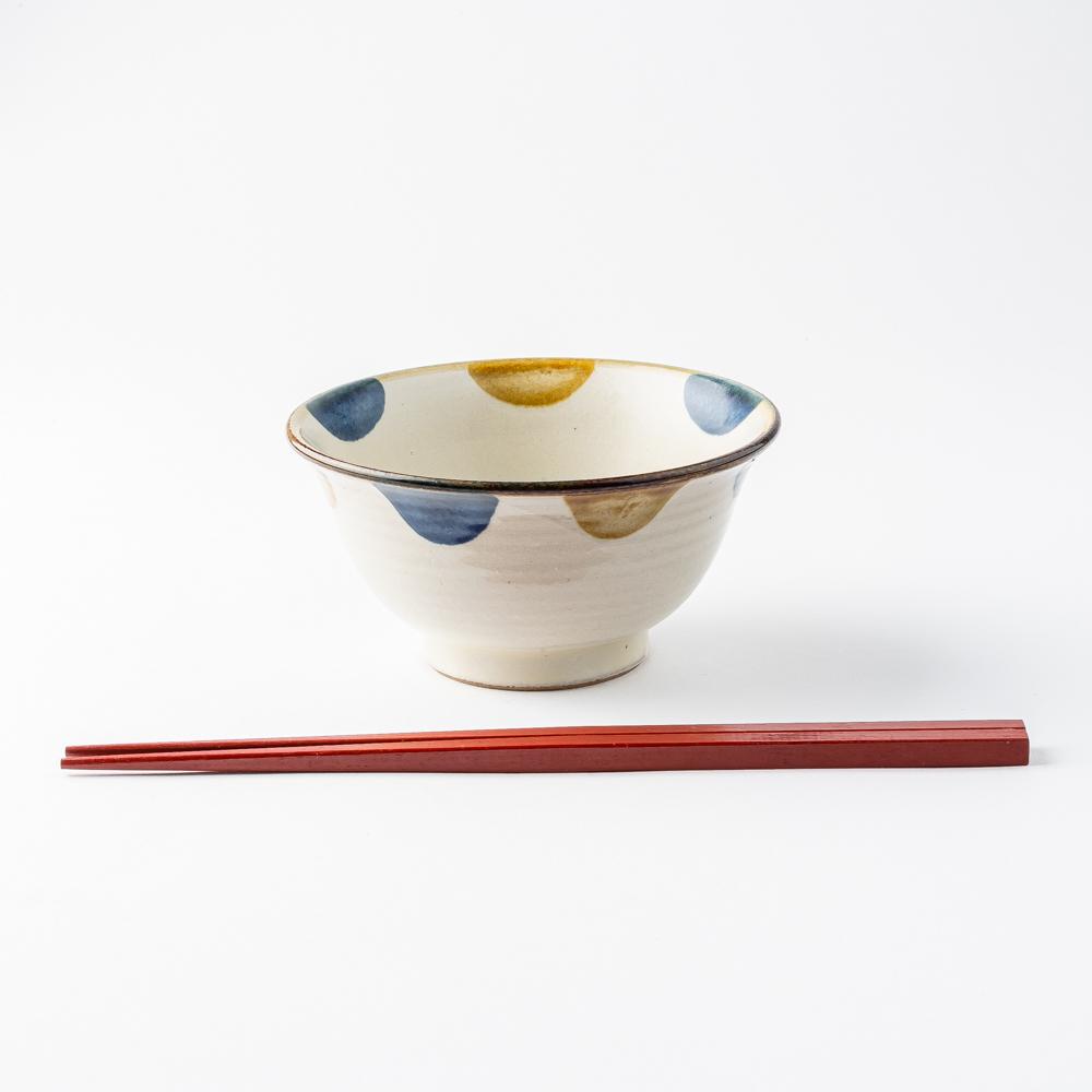 やちむん 陶眞窯 4寸マカイ 染付 ドット(ゴスアメ) やちむん 陶眞窯 やちむん