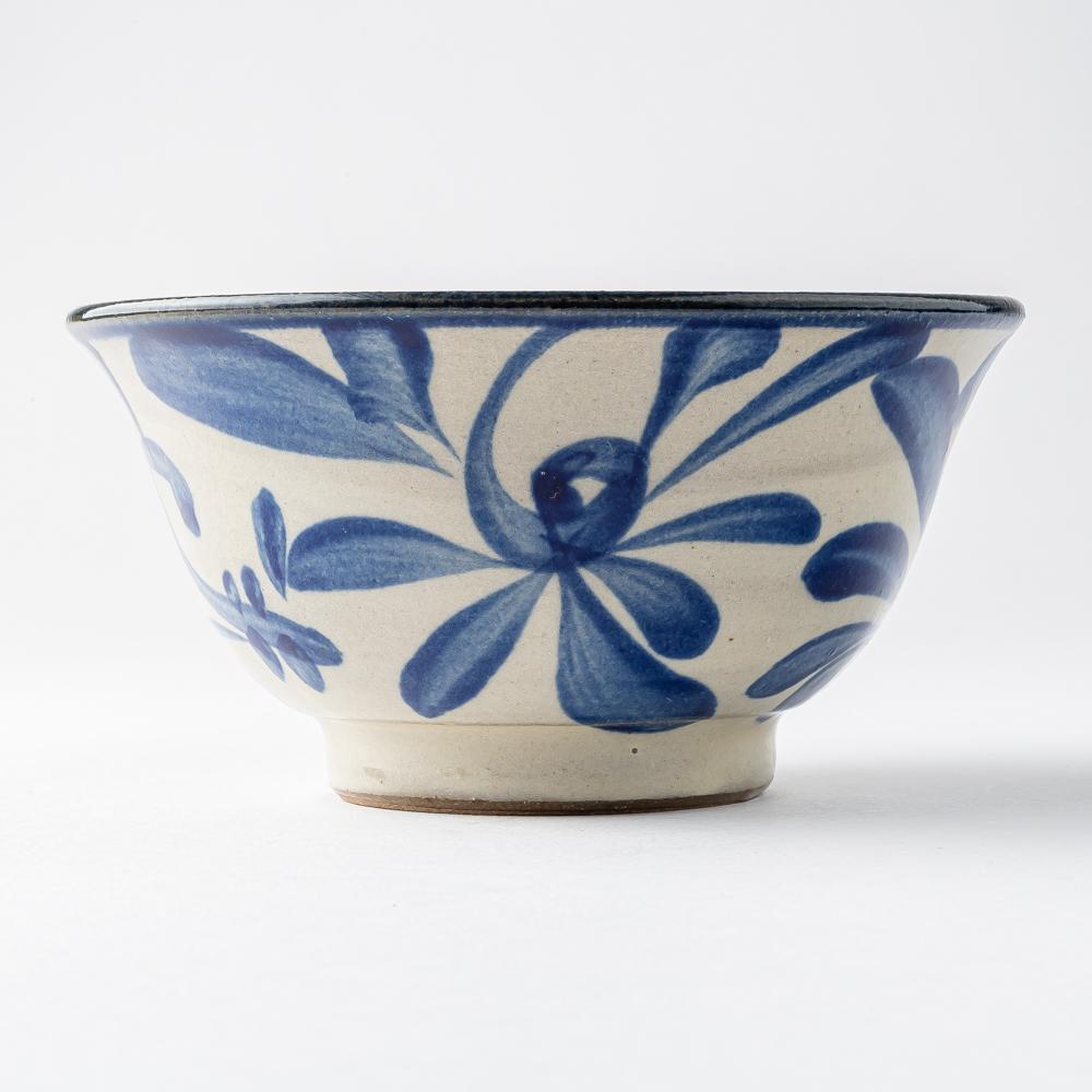 やちむん 陶眞窯 4寸マカイ 染付 コバルト唐草 やちむん 陶眞窯 やちむん