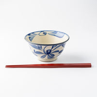 やちむん 陶眞窯 4寸マカイ 染付 コバルト唐草 やちむん 陶眞窯 やちむん