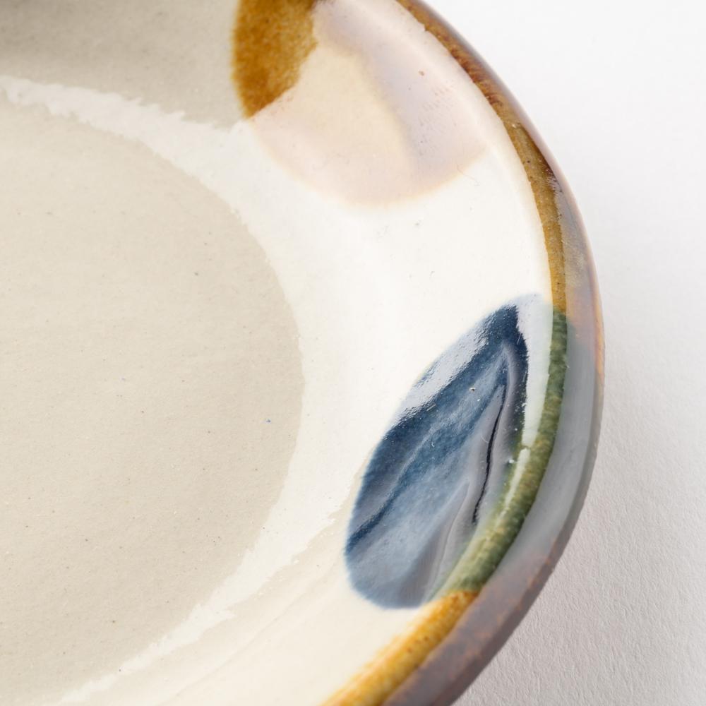 やちむん 陶眞窯 4寸プレート 染付 ドット(ゴスアメ) やちむん 陶眞窯 やちむん