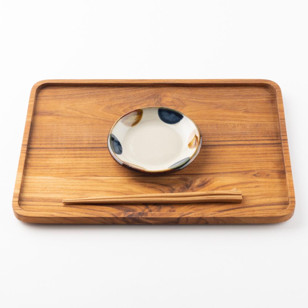 やちむん 陶眞窯 4寸プレート 染付 ドット(ゴスアメ) やちむん 陶眞窯 やちむん