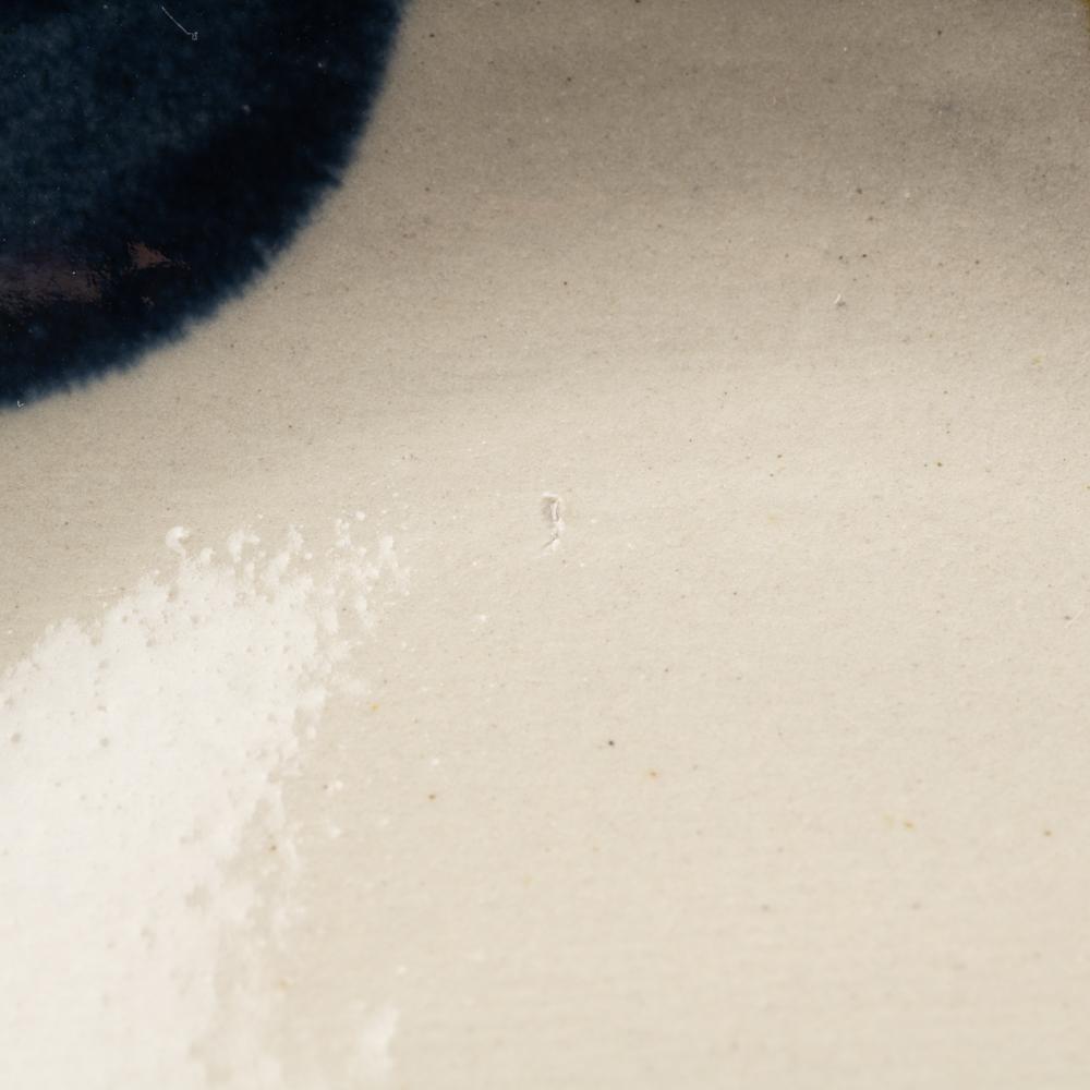 やちむん 陶眞窯 4寸プレート 染付 ドット(ゴスアメ) やちむん 陶眞窯 やちむん