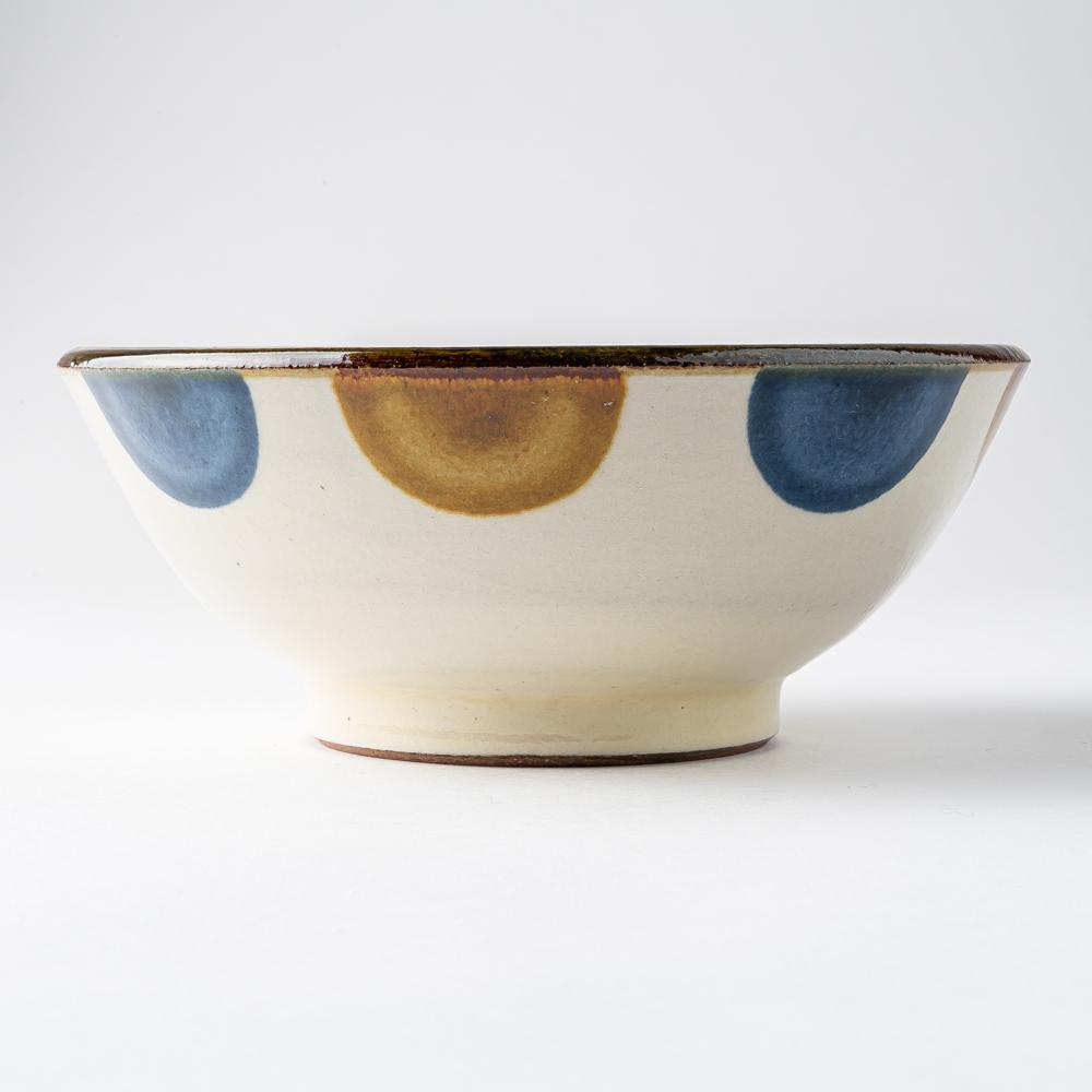 やちむん 陶眞窯 5寸鉢 染付 ドット(ゴスアメ) やちむん 陶眞窯 やちむん