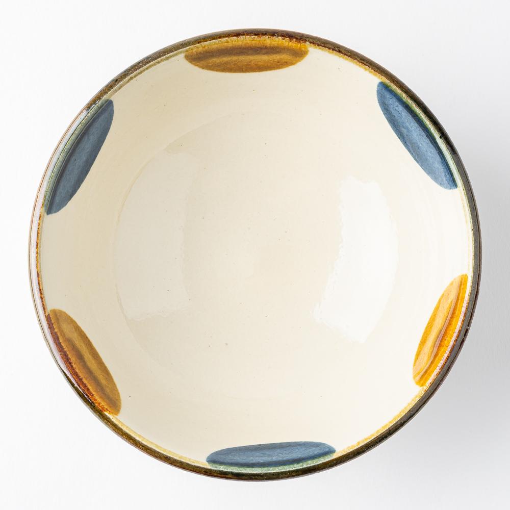 やちむん 陶眞窯 5寸鉢 染付 ドット(ゴスアメ) やちむん 陶眞窯 やちむん