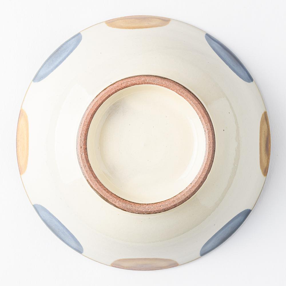 やちむん 陶眞窯 5寸鉢 染付 ドット(ゴスアメ) やちむん 陶眞窯 やちむん