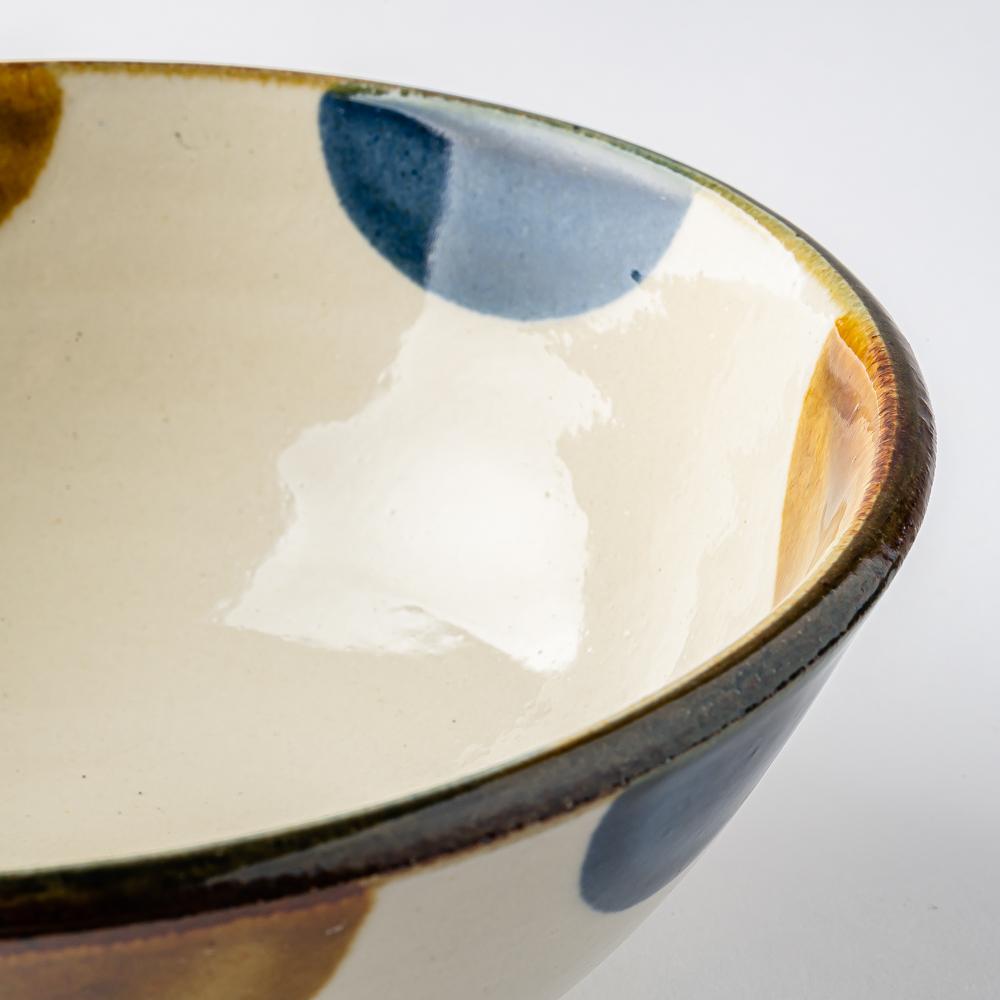 やちむん 陶眞窯 5寸鉢 染付 ドット(ゴスアメ) やちむん 陶眞窯 やちむん