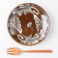 やちむん 陶眞窯 5寸皿 白いっちん やちむん 陶眞窯 やちむん