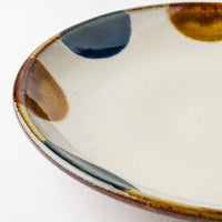 やちむん 陶眞窯 5寸皿 染付 ドット(ゴスアメ) やちむん 陶眞窯 やちむん