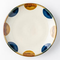 やちむん 陶眞窯 5寸皿 染付 ドット(ゴスアメ) やちむん 陶眞窯 やちむん