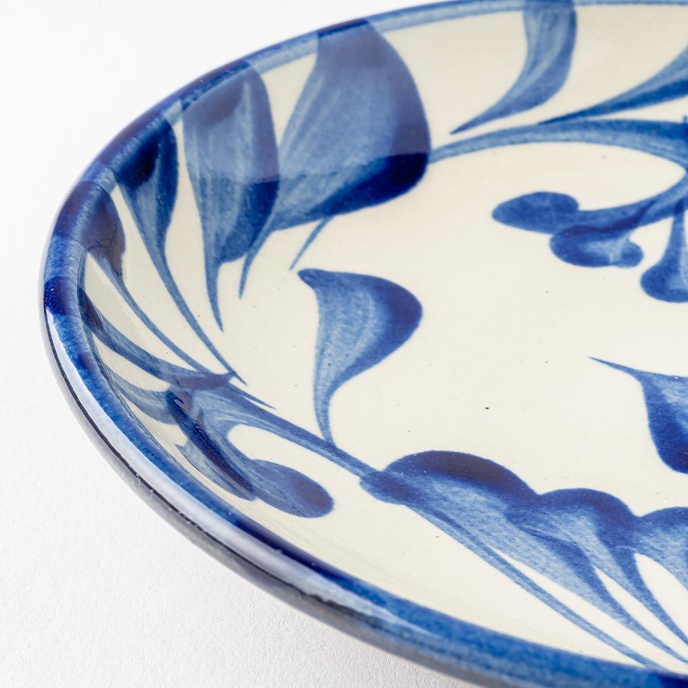 やちむん 陶眞窯 5寸皿 染付 コバルト唐草 やちむん 陶眞窯 やちむん