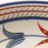 やちむん 陶眞窯 7寸皿 赤絵ブーゲンビレア やちむん 陶眞窯 やちむん