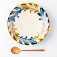 やちむん 陶眞窯 7寸皿 染付 デイゴ唐草 やちむん 陶眞窯 やちむん