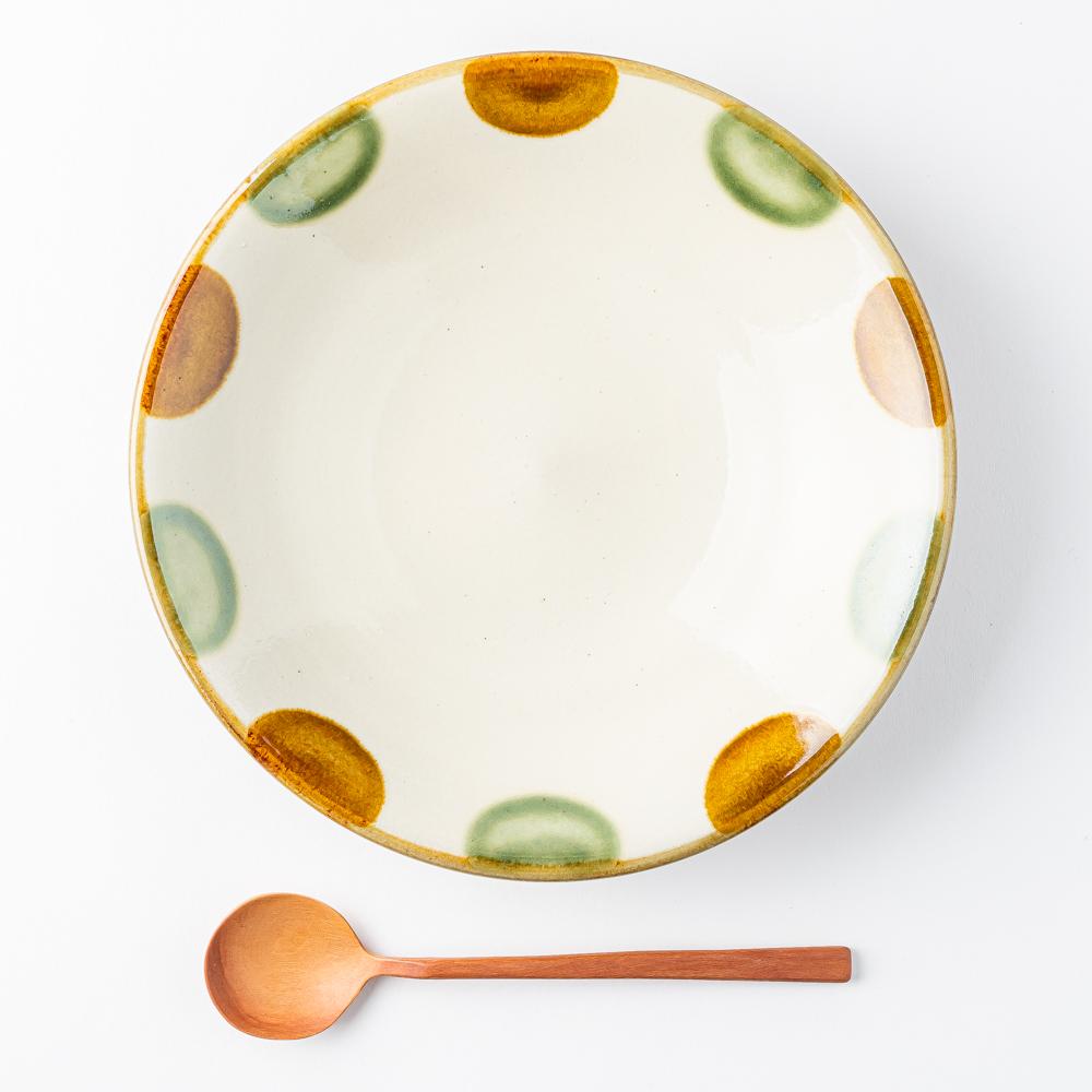 やちむん 陶眞窯 7寸皿 染付 ドット(アメオリベ) やちむん 陶眞窯 やちむん