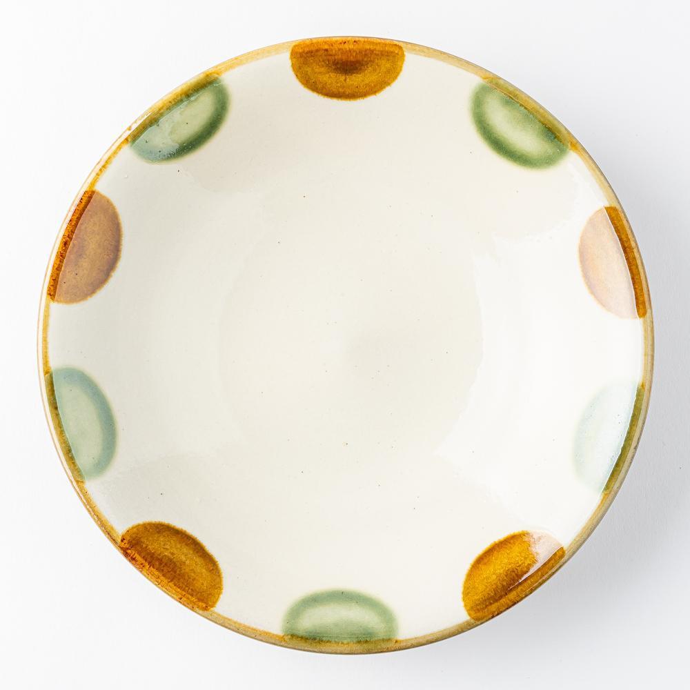 やちむん 陶眞窯 7寸皿 染付 ドット(アメオリベ) やちむん 陶眞窯 やちむん