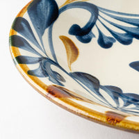 やちむん 陶眞窯 7寸皿 染付 ゴスアメ唐草 やちむん 陶眞窯 やちむん