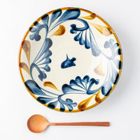 やちむん 陶眞窯 7寸皿 染付 ゴスアメ唐草 やちむん 陶眞窯 やちむん