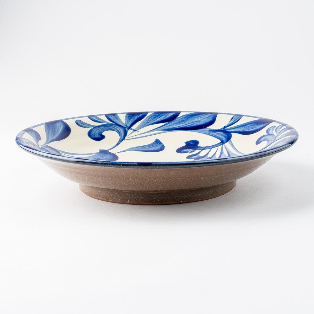 やちむん 陶眞窯 7寸皿 染付 コバルト唐草 やちむん 陶眞窯 やちむん